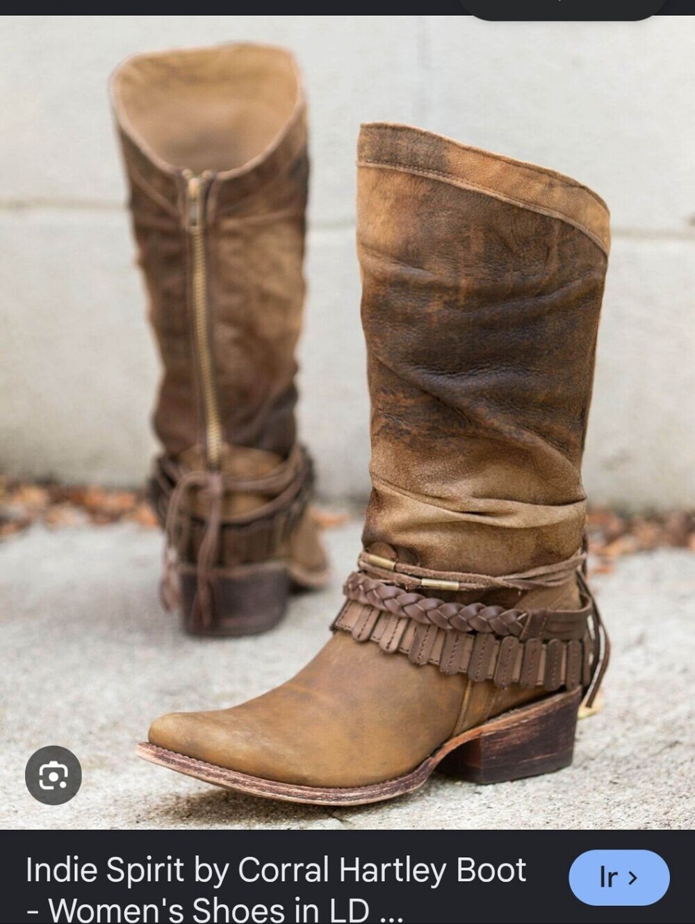 Corral Hartley Women's Brown Leather Fringe Boots